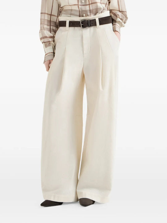 Tan pants, full body view