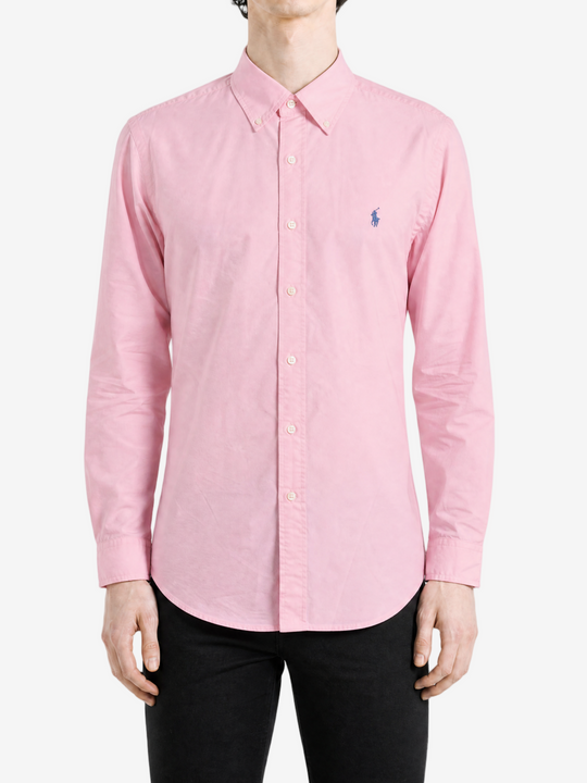 Pink shirt, full body view
