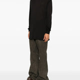 Black t-shirt, full body view