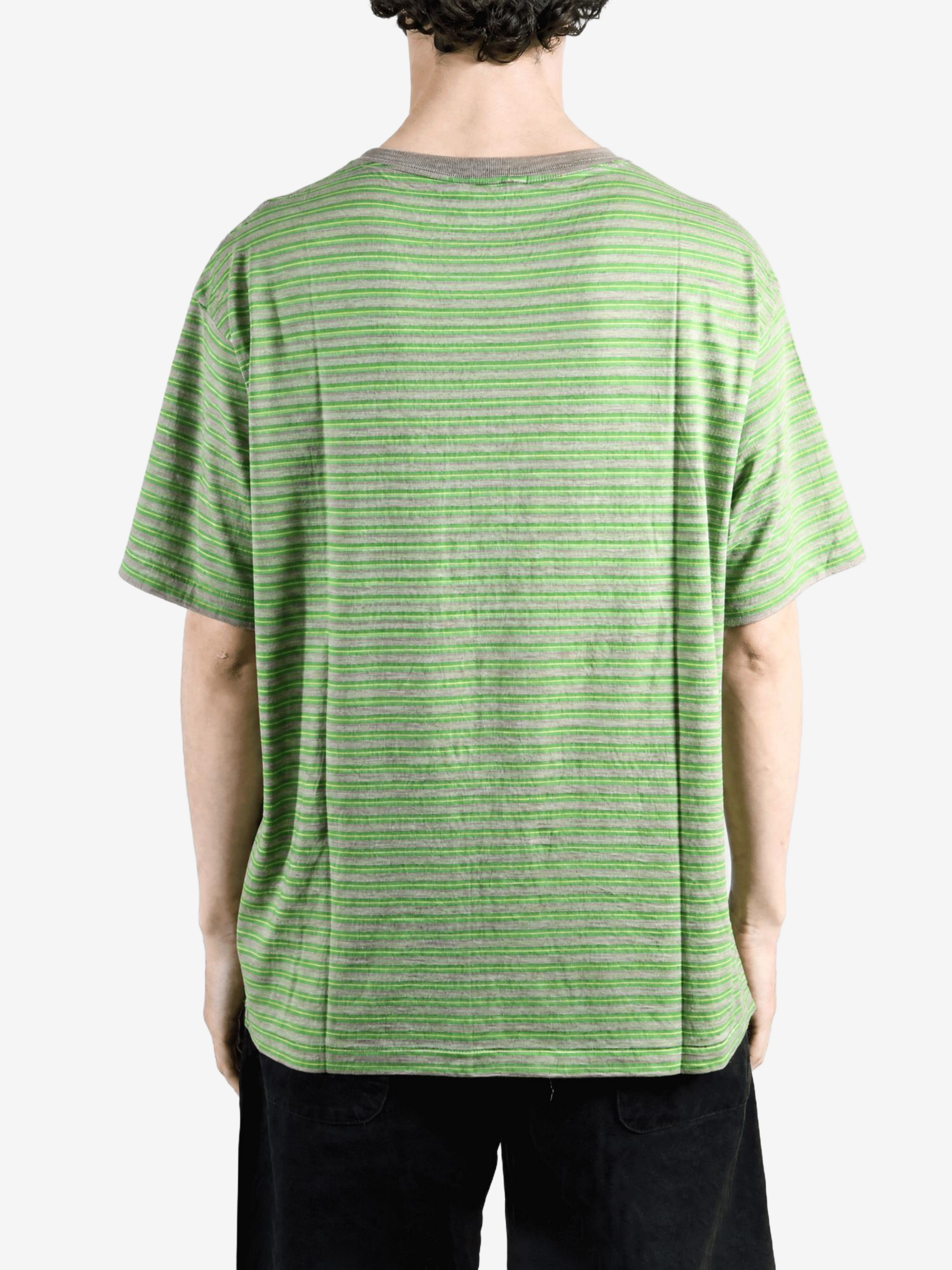 Green t-shirt, full body view