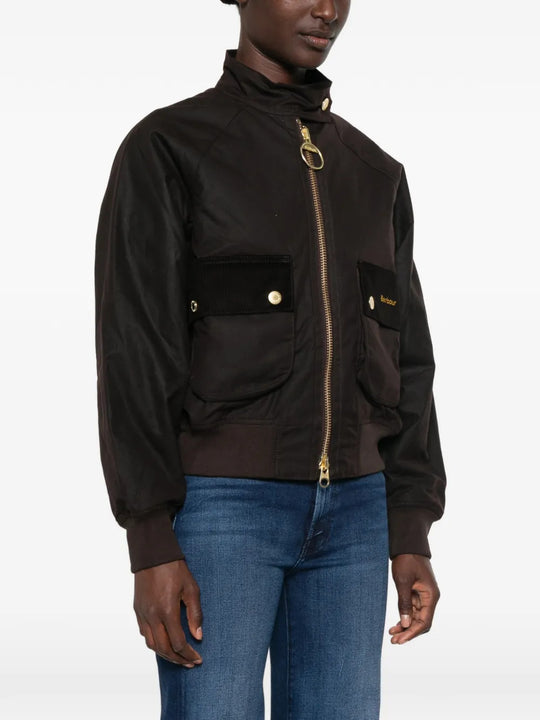 Brown jacket, full body view
