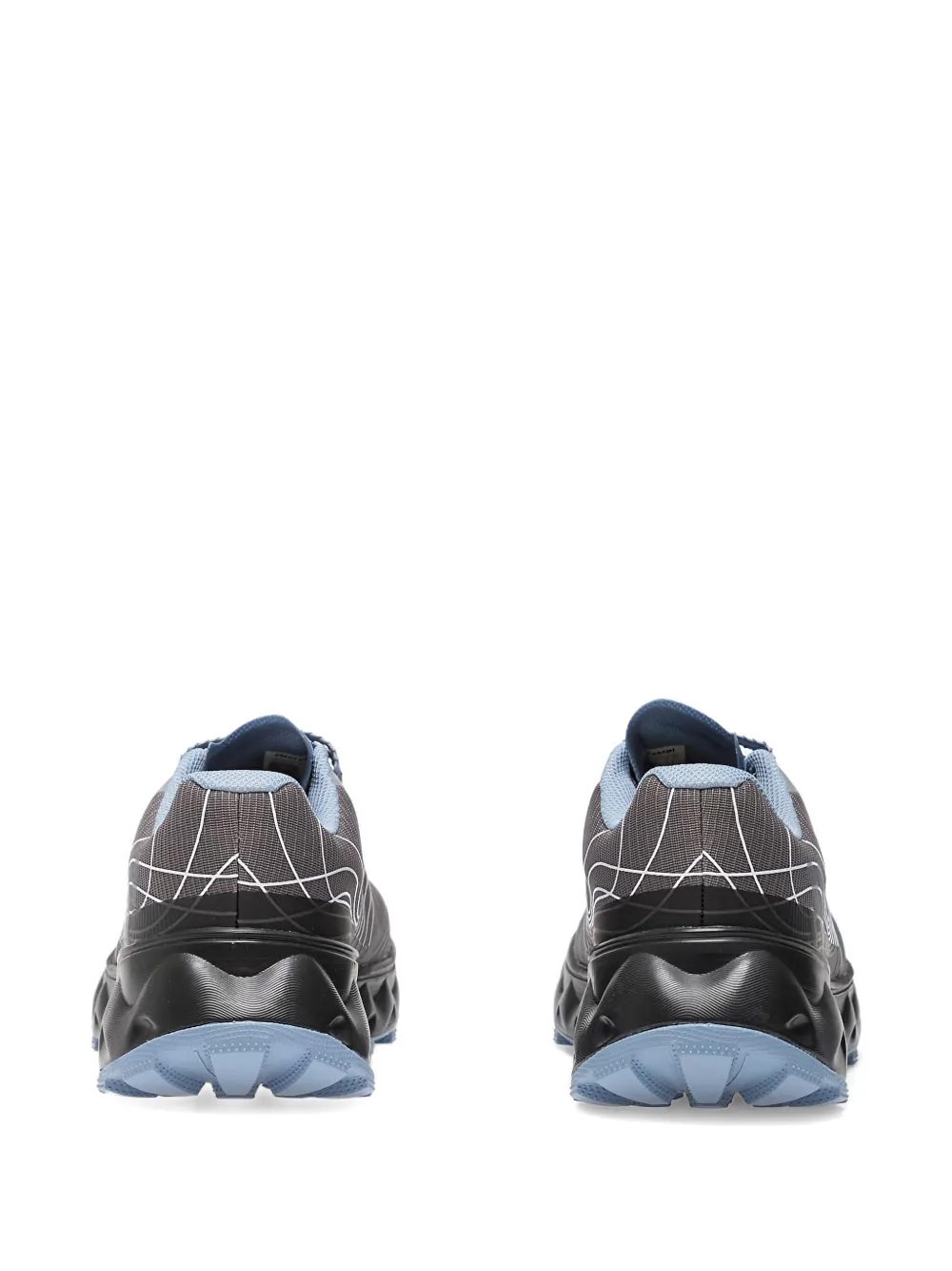 Blue shoes, back view