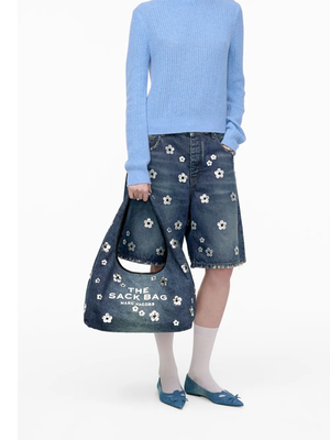 MARC JACOBS - Women The Sequin Daisy Denim Sack Bag