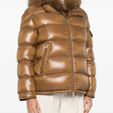Brown jacket worn by a person, showing the jacket fit
