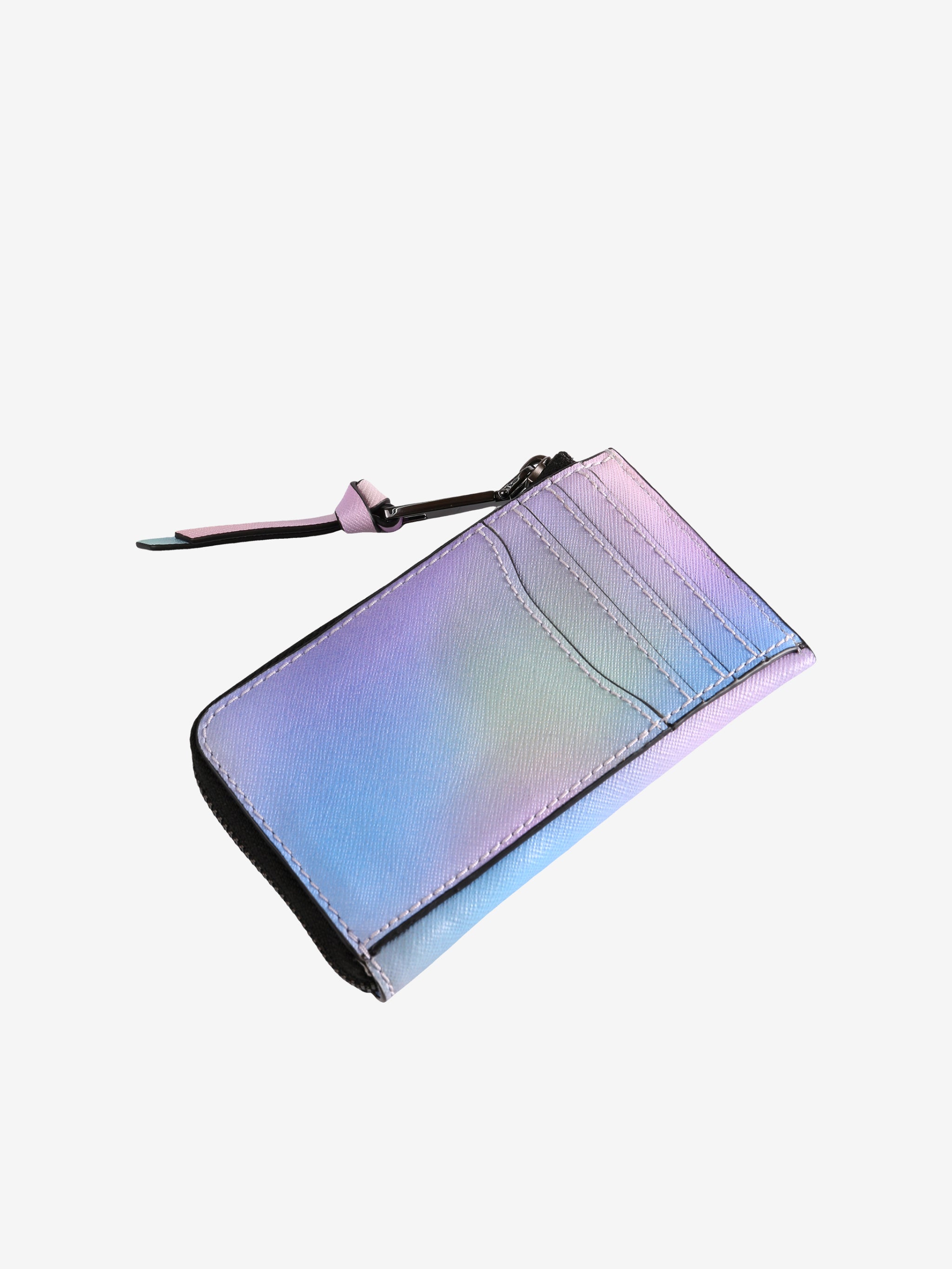 Blue wallet, back view