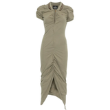Beige dress,frotn view