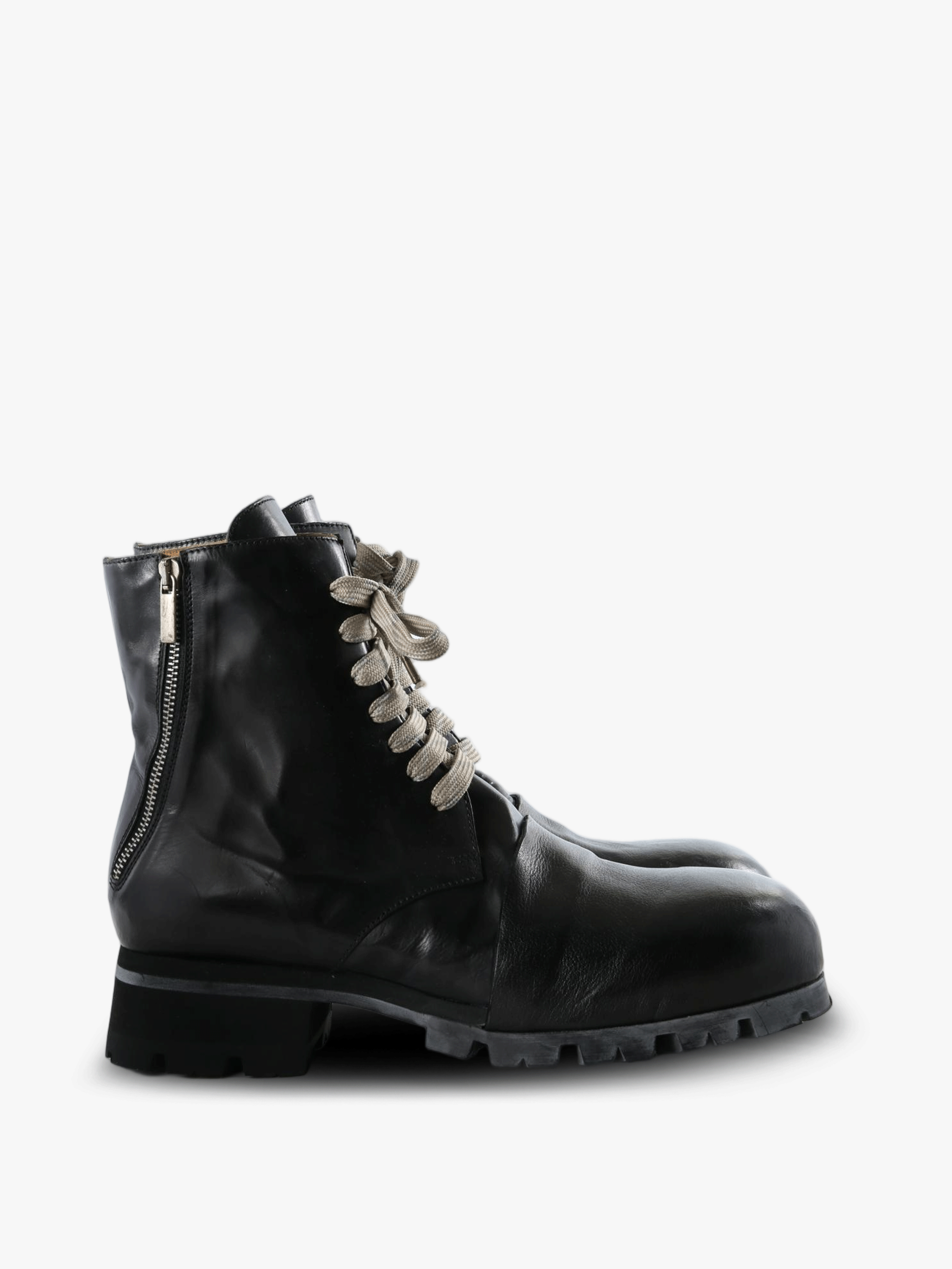 Black boots, side view