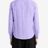 Purple shirt, full body view