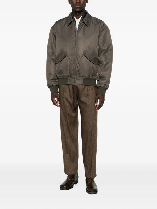 Brown pants, full body view