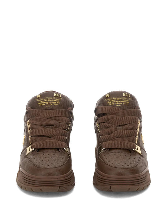 Brown shoes, front view