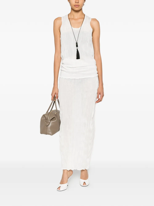 White skirts, full body view