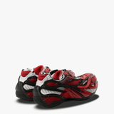 Red sneakers, back view