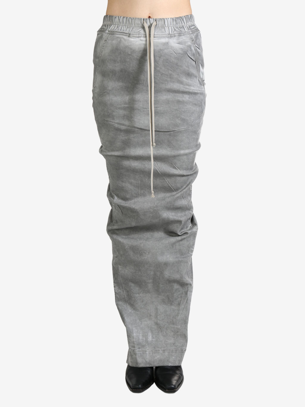 RICK OWENS DRKSHDW - Women Gonna In Denim - Pull On Pillar Skirt