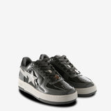 Grey sneakers, side view