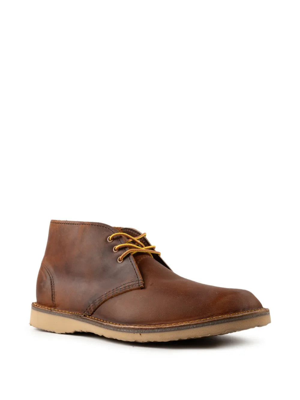 Brown boots, front view