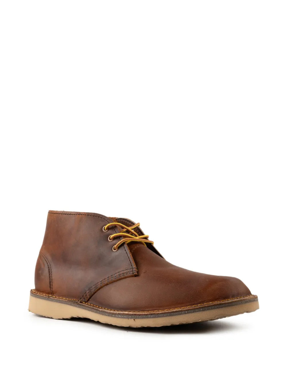 Brown boots, front view
