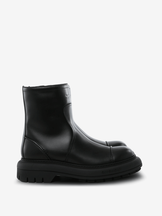 Black boots, side view