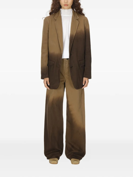 Brown jackets, full body view