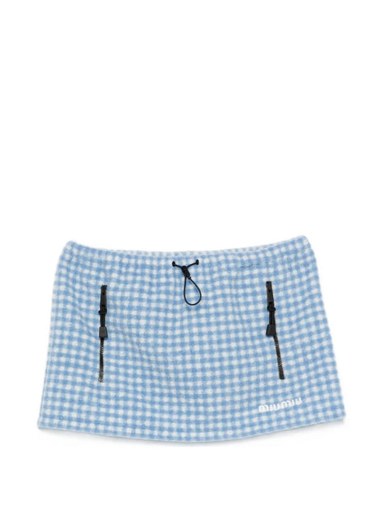 Blue skirt, front view