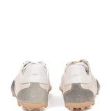 tan sneakers, back view