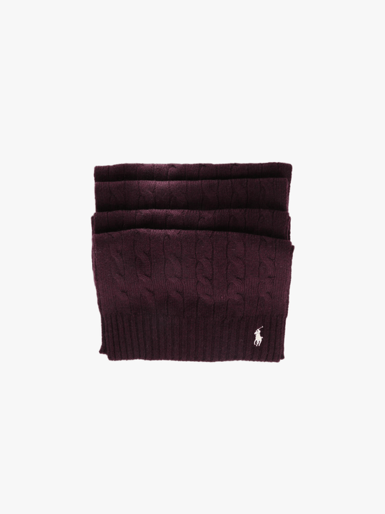 Purple scarf, front view
