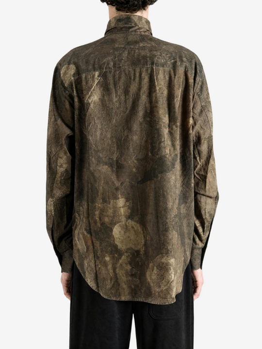 Brown shirt, full body view