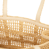 Close up of the brown bag, showing texture of the paper fabric