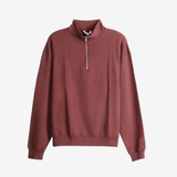 AURALEE - Women Super High Gauge Sweat Half Zip Pullover