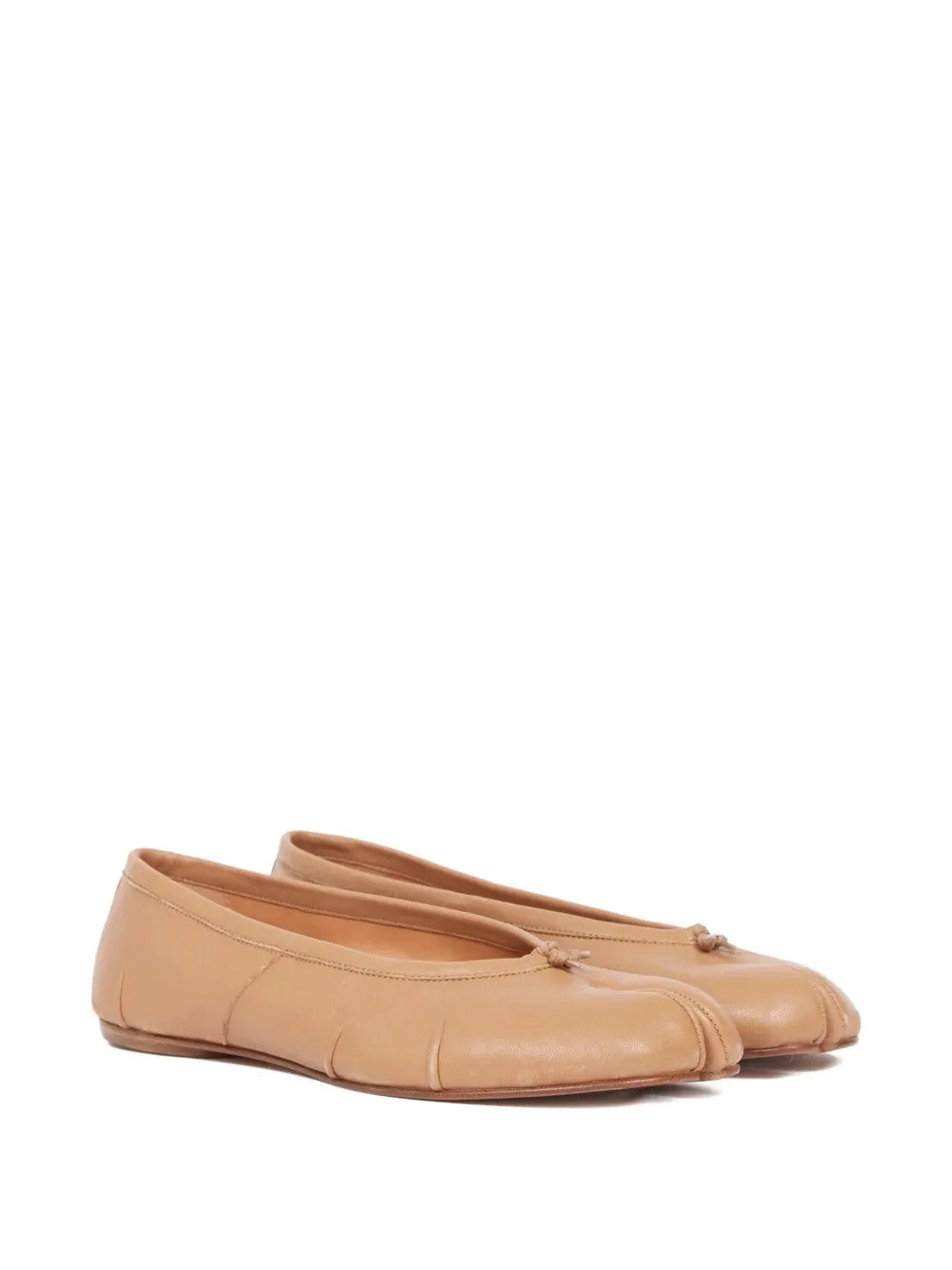 Tan flats, front view