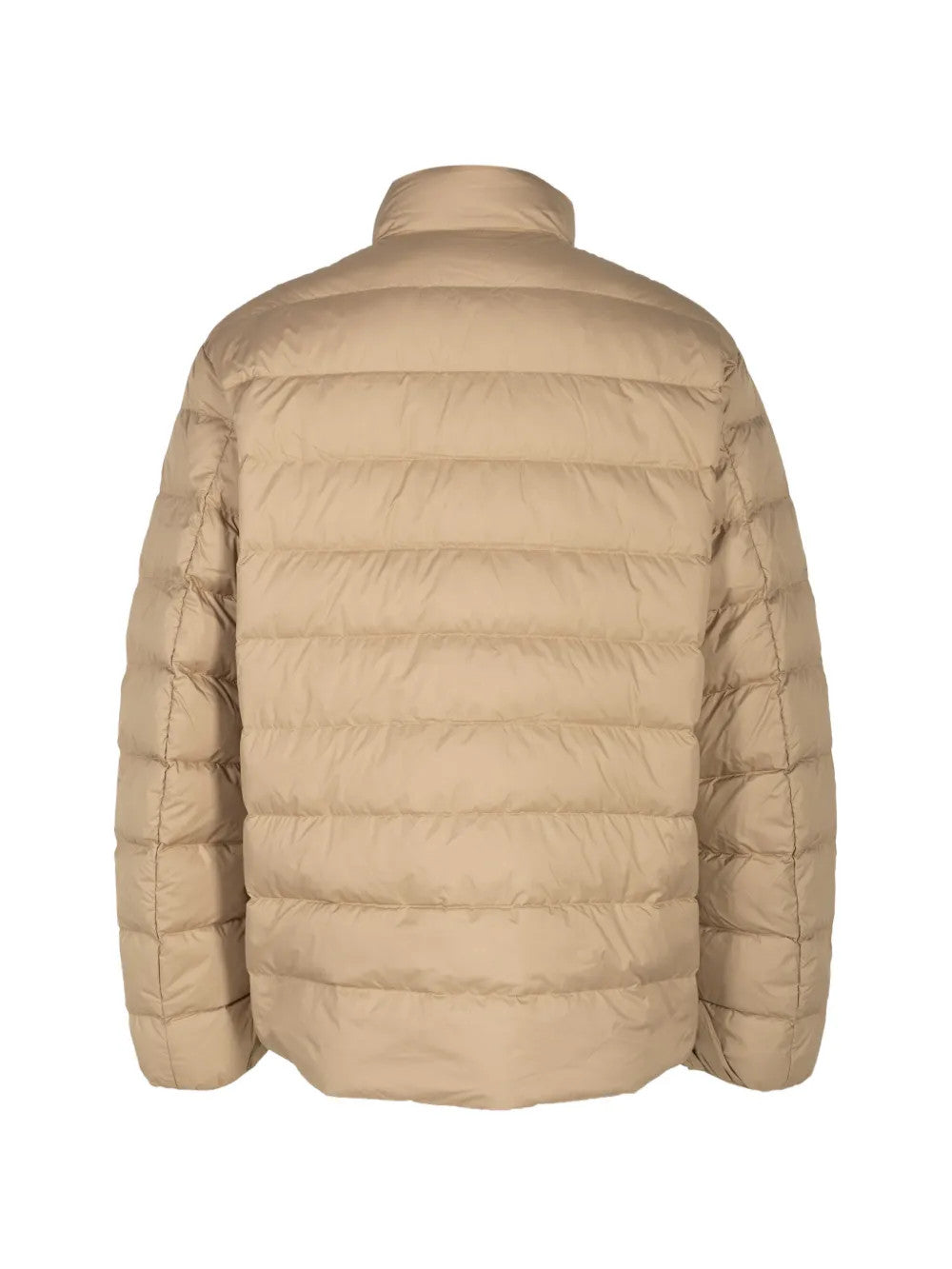 Tan jacket, back view