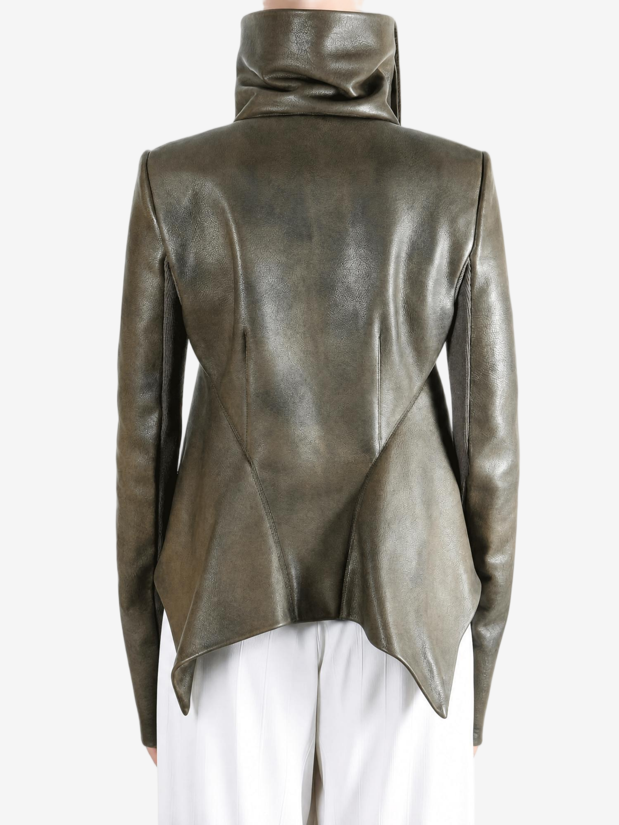 Green jacket, full body view