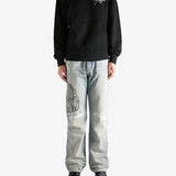 Black hoodie,full body view