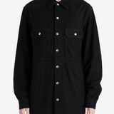 Black shirt, full body view
