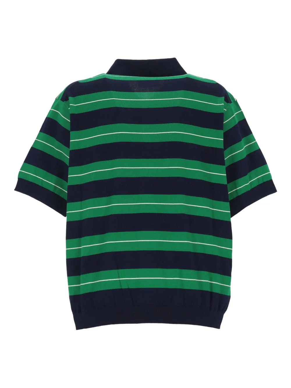 Blue shirt, back view