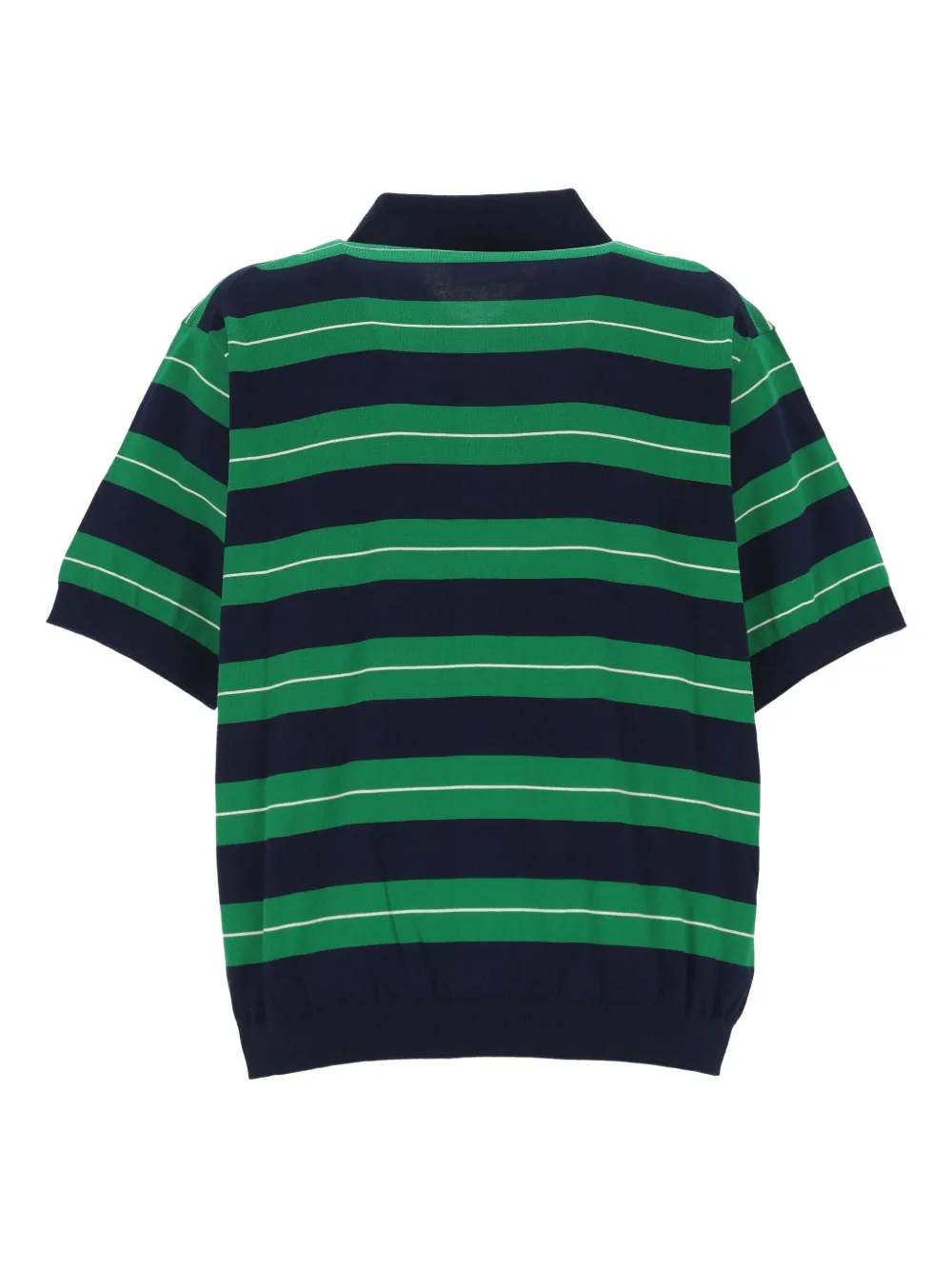 Blue shirt, back view