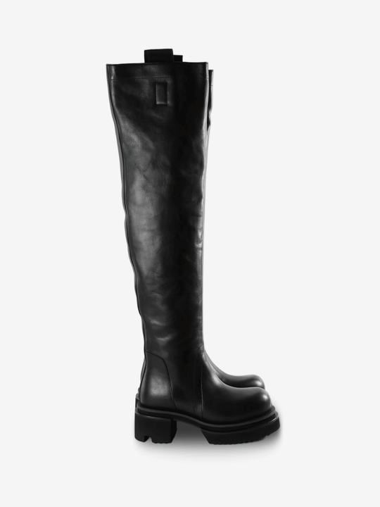 Black boots, side view