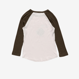 Brown t-shirt, back view