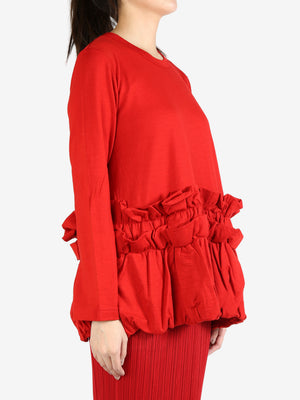 COMME DES GARCONS COMME DES GARCONS - Women Ruffled Long Sleeve T-shirt