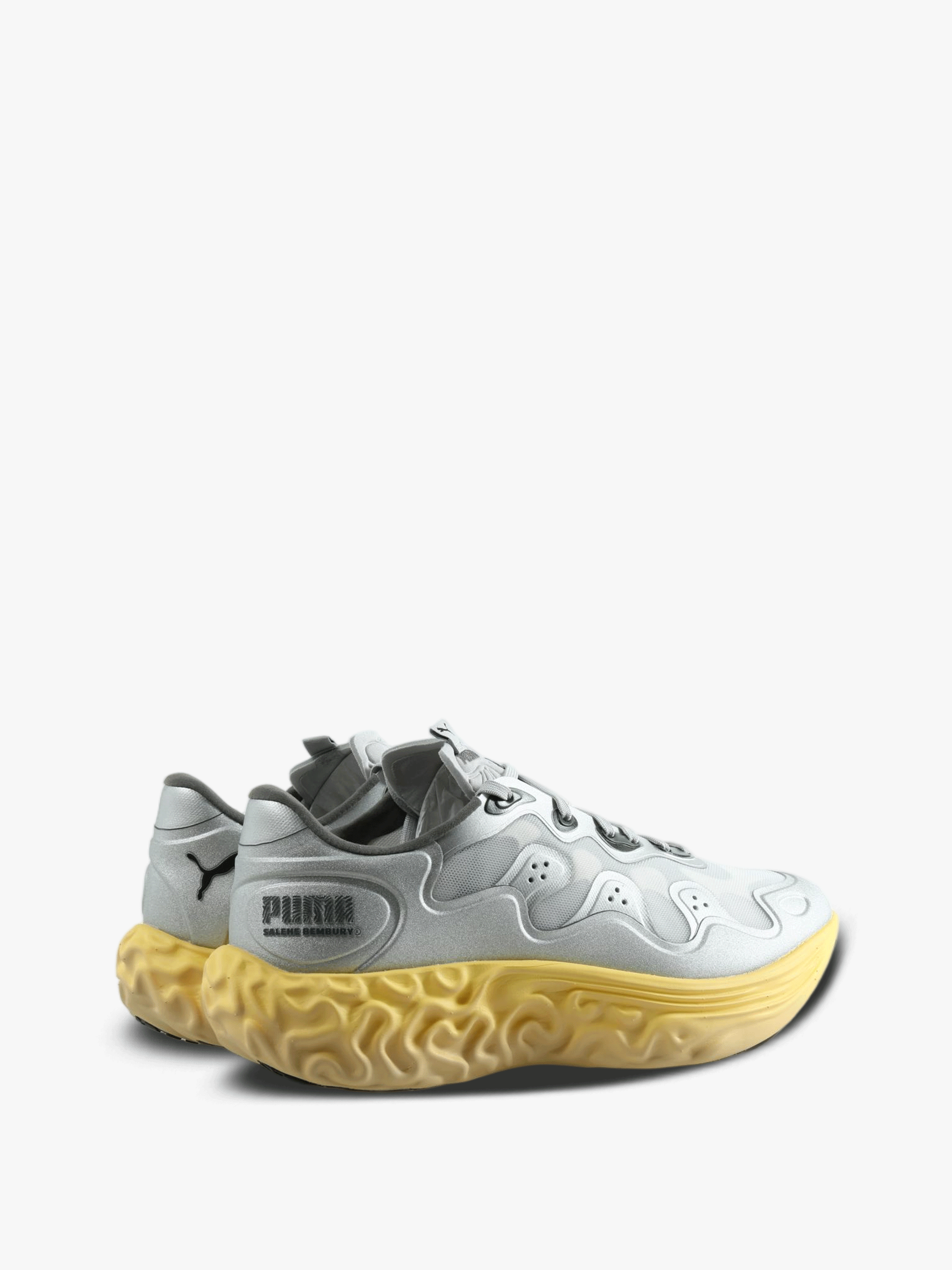 Grey shoes, side view