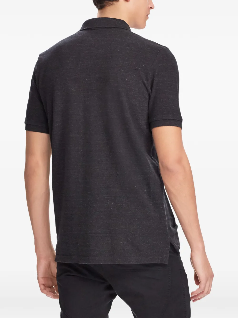 Black tee, back view