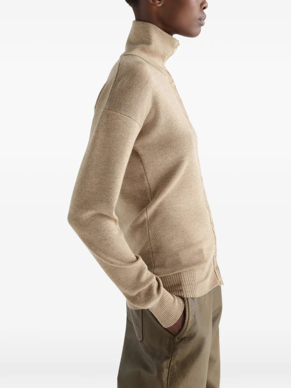 Tan top worn by a person, showing the top fit