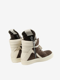 RICK OWENS - Men Nubuck Geobaskets Sneakers