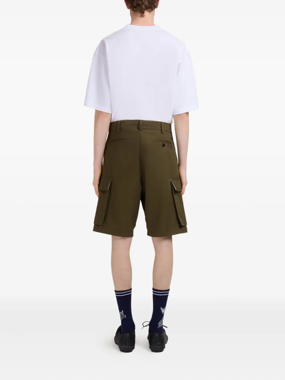 Green shorts,full body view