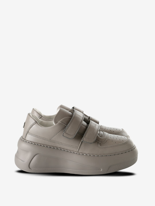 Grey sneakers, front view