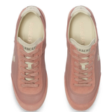 Pink sneakers, top view