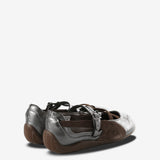 Brown shoes, back view