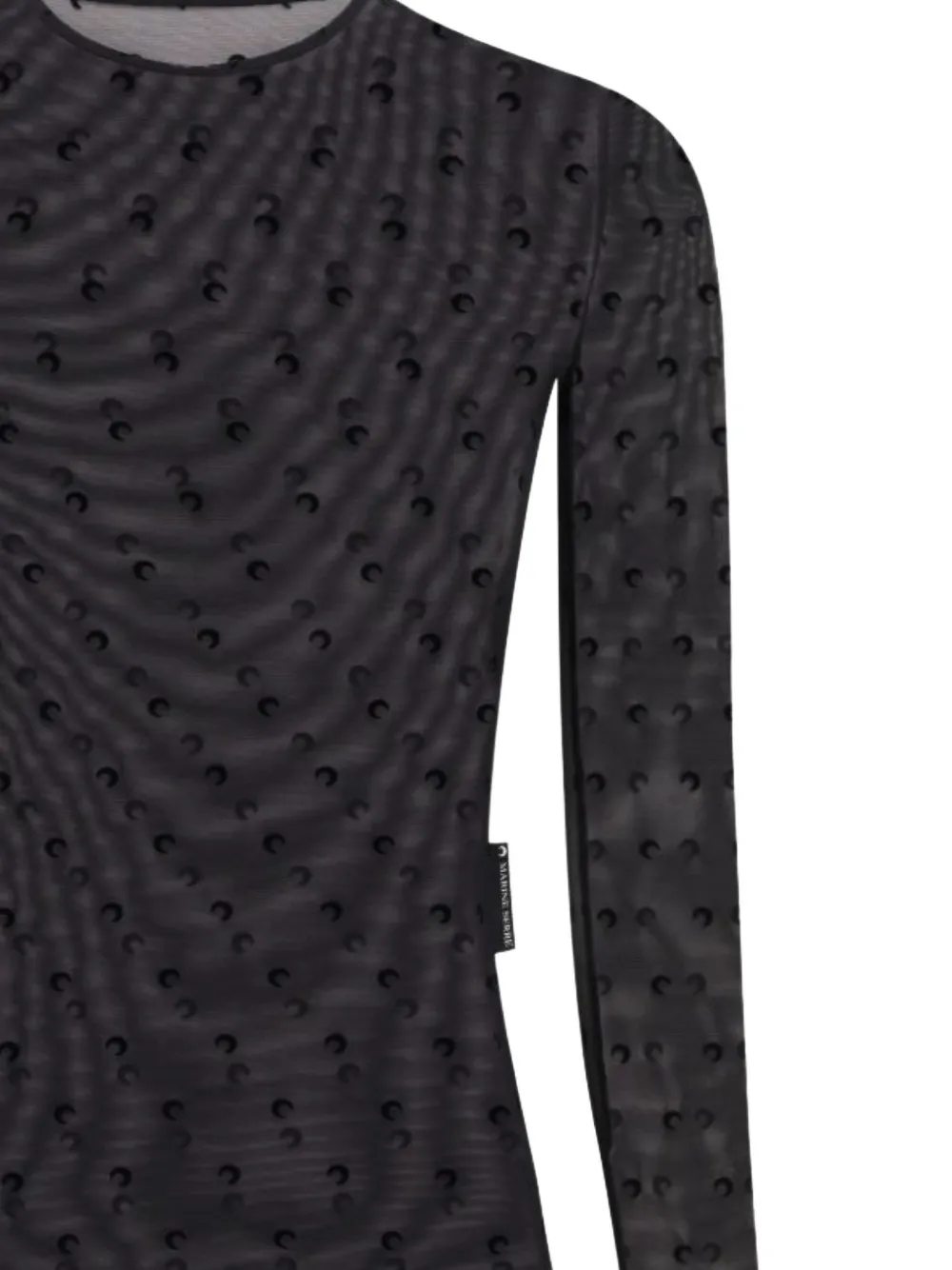 Close up of the black tops showing texture of the blended fabric