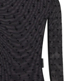 Close up of the black tops showing texture of the blended fabric