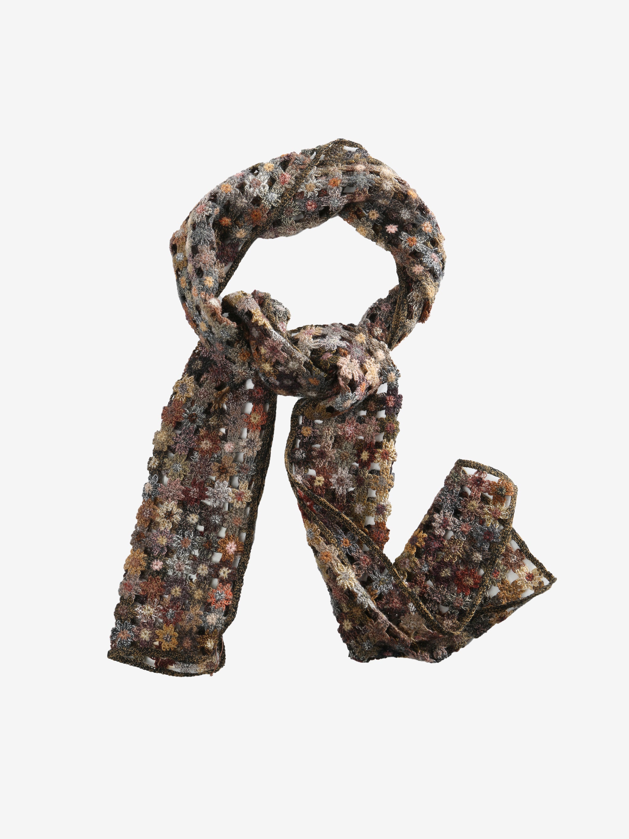 Tan scarves, front view