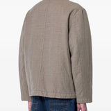 Tan jacket, full body view